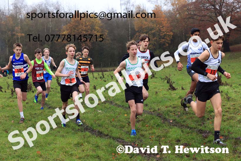 Boys under-15s 2023 NECAA Cross Country Relays, Thornley Hall Farm, Peterlee, County Durham. Photo: David T. Hewitson/Sports for All Pics